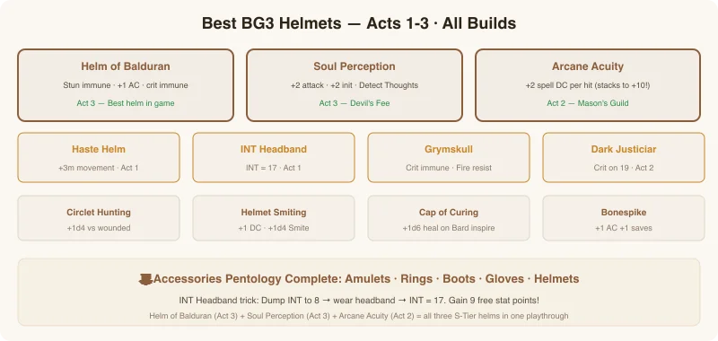 Best BG3 Helmets & Headwear Guide: Every Powerful Hat & Where to Find It (Acts 1-3)